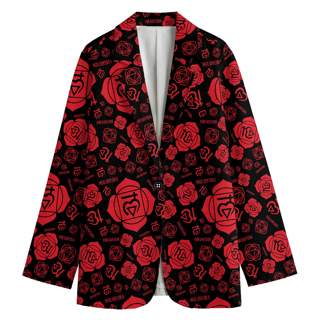 Muladhara Chakra Pattern Print Women's Blazer