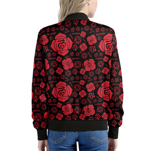 Muladhara Chakra Pattern Print Women's Bomber Jacket