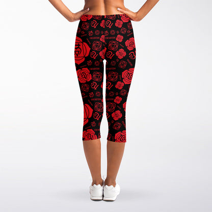 Muladhara Chakra Pattern Print Women's Capri Leggings