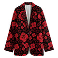 Muladhara Chakra Pattern Print Women's Cotton Blazer