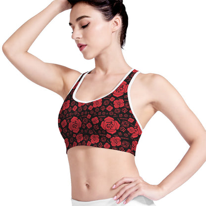 Muladhara Chakra Pattern Print Women's Sports Bra