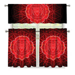 Muladhara Chakra Spiritual Print 3 Piece Kitchen Curtains