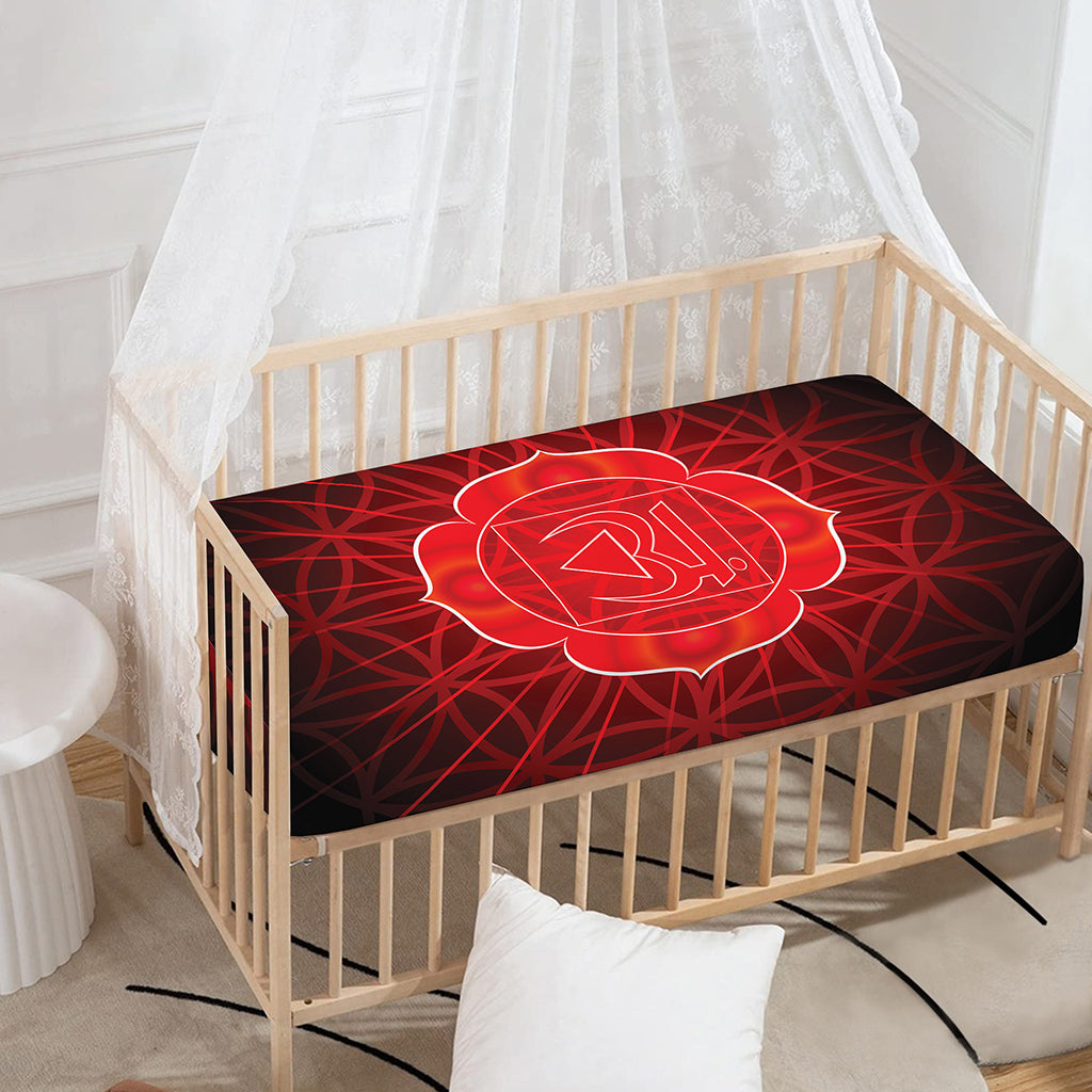 Muladhara Chakra Spiritual Print Baby Crib Sheet