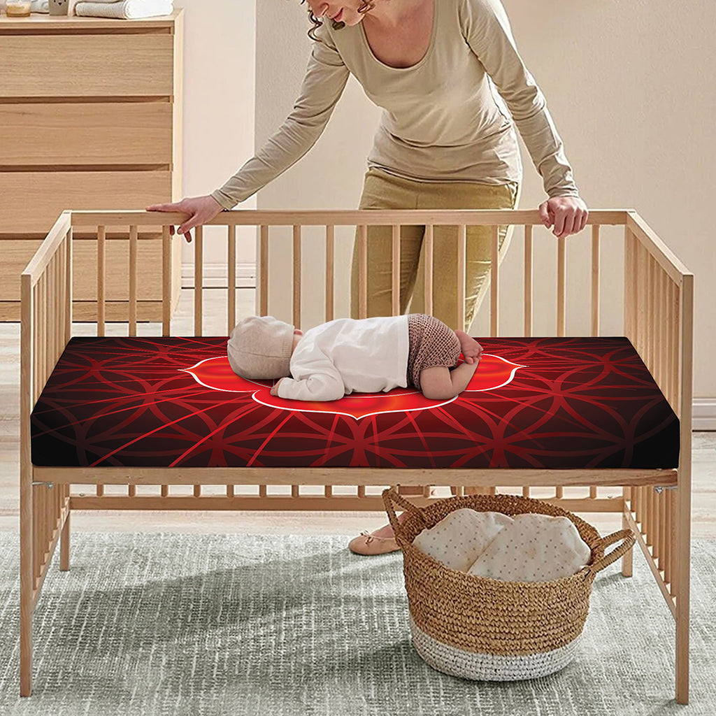 Muladhara Chakra Spiritual Print Baby Crib Sheet