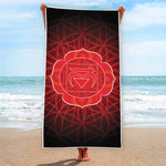 Muladhara Chakra Spiritual Print Beach Towel