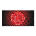 Muladhara Chakra Spiritual Print Beach Towel
