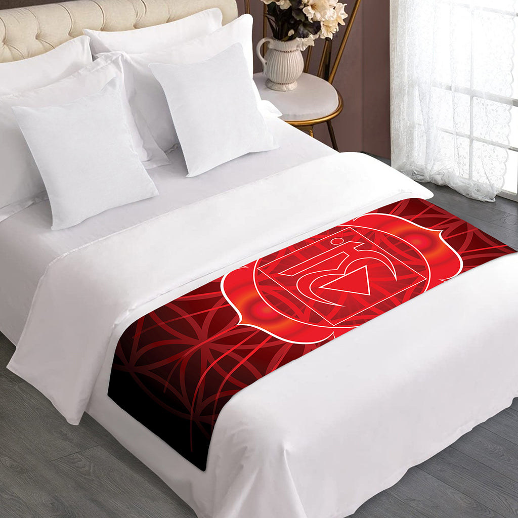 Muladhara Chakra Spiritual Print Bed Runner