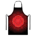Muladhara Chakra Spiritual Print Bib Apron With Pocket