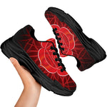 Muladhara Chakra Spiritual Print Black Chunky Shoes