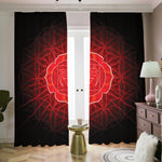 Muladhara Chakra Spiritual Print Blackout Pencil Pleat Curtains