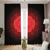 Muladhara Chakra Spiritual Print Blackout Pencil Pleat Curtains