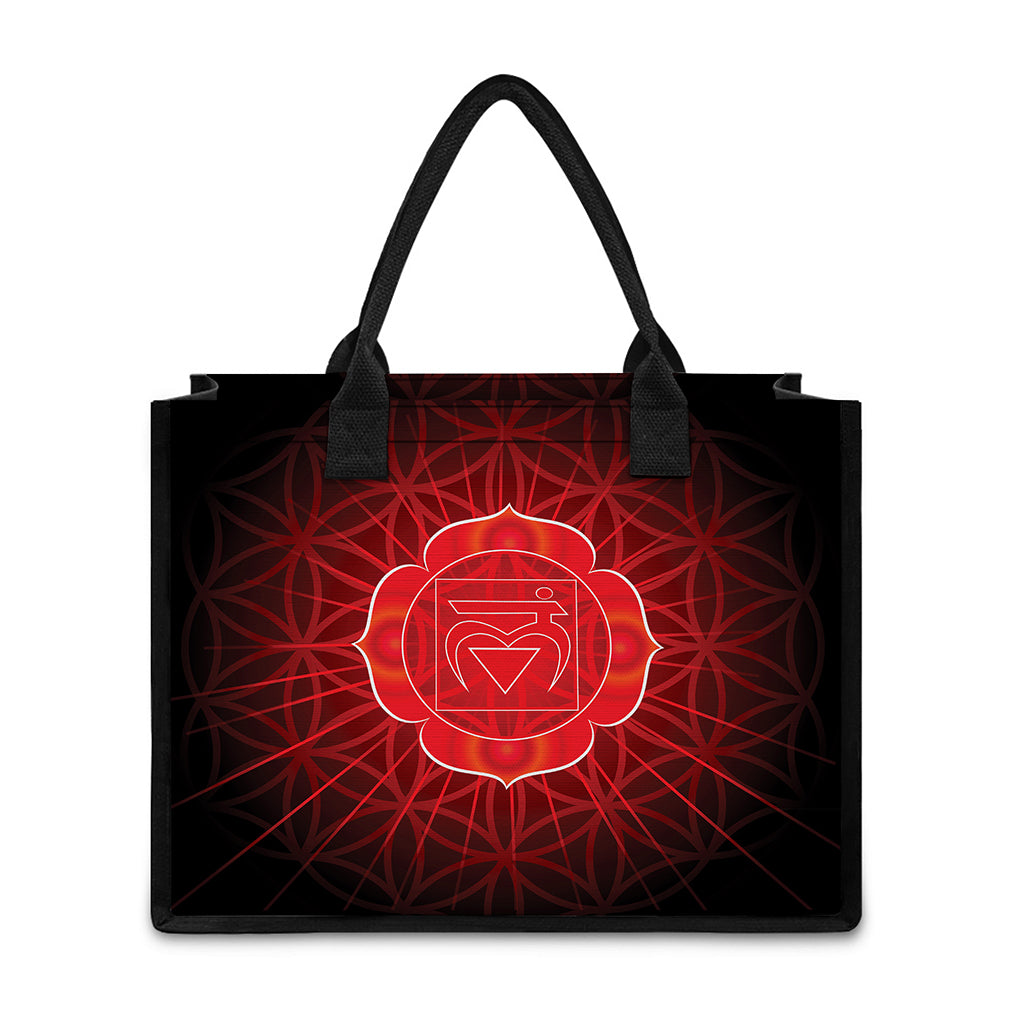 Muladhara Chakra Spiritual Print Canvas Tote Bag
