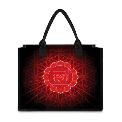Muladhara Chakra Spiritual Print Canvas Tote Bag
