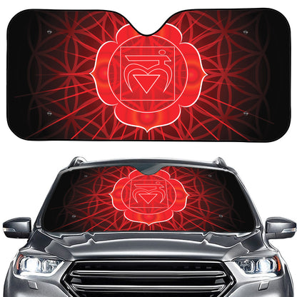 Muladhara Chakra Spiritual Print Car Windshield Sun Shade