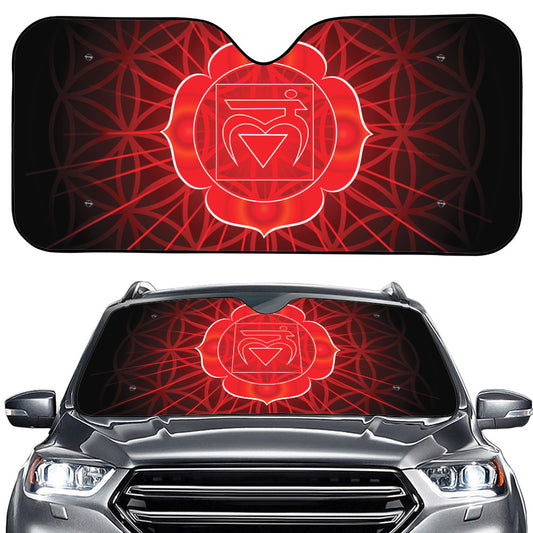 Muladhara Chakra Spiritual Print Car Windshield Sun Shade