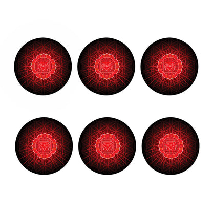 Muladhara Chakra Spiritual Print Coaster Set