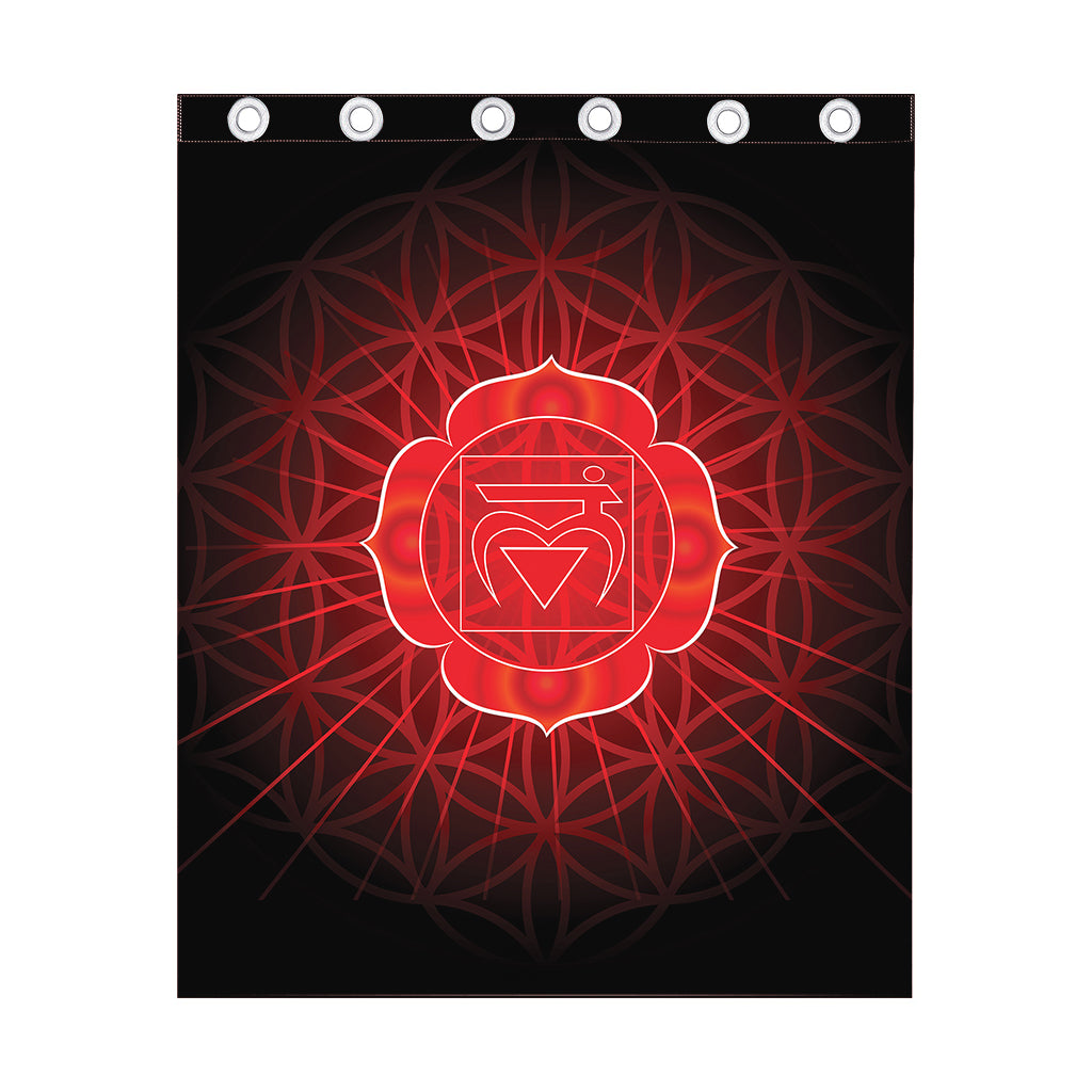 Muladhara Chakra Spiritual Print Curtain