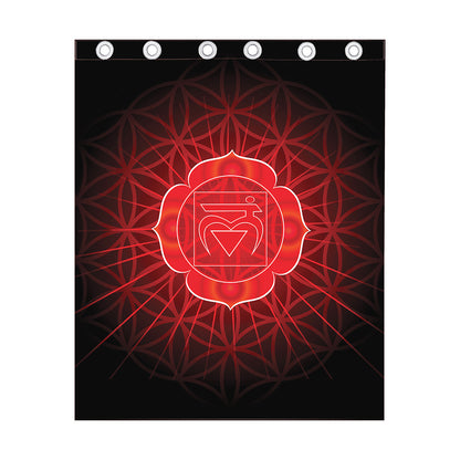 Muladhara Chakra Spiritual Print Curtain