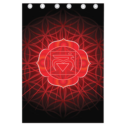 Muladhara Chakra Spiritual Print Curtain