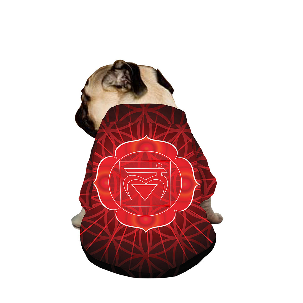 Muladhara Chakra Spiritual Print Dog Zip Up Jacket