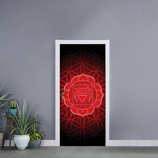Muladhara Chakra Spiritual Print Door Sticker