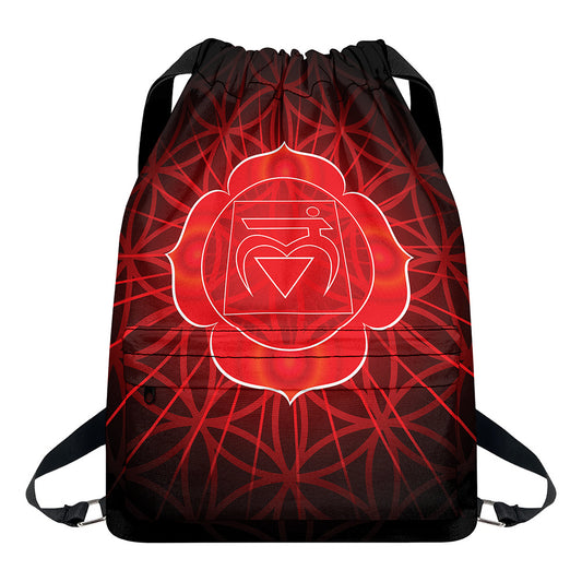 Muladhara Chakra Spiritual Print Drawstring Backpack