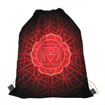 Muladhara Chakra Spiritual Print Drawstring Bag