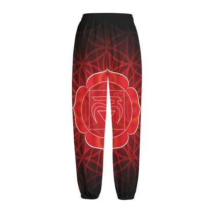 Muladhara Chakra Spiritual Print Fleece Lined Knit Pants