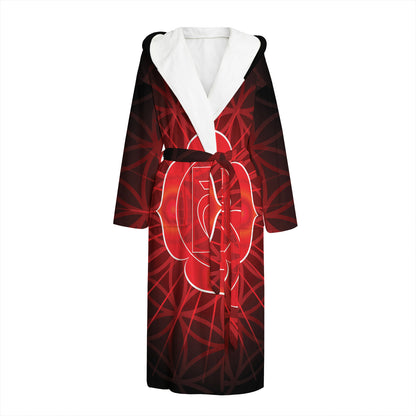 Muladhara Chakra Spiritual Print Hooded Bathrobe