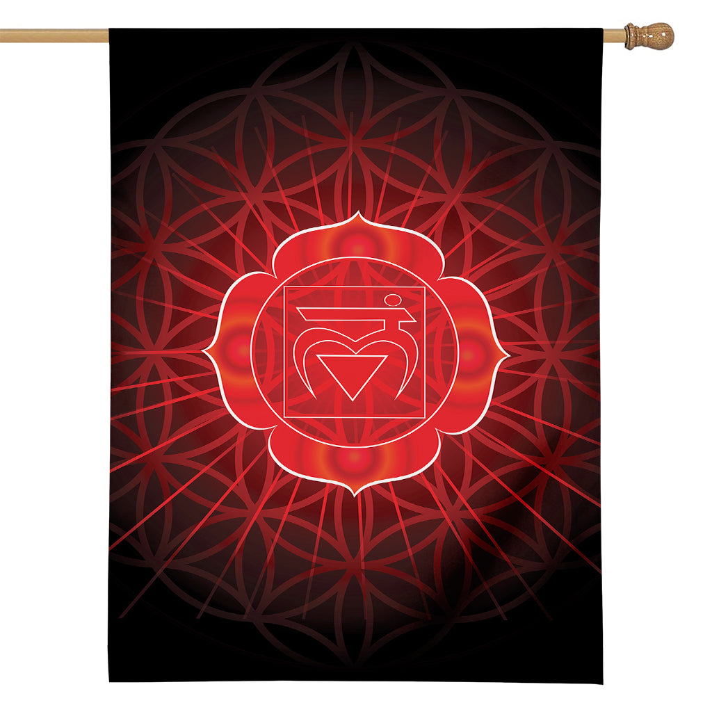 Muladhara Chakra Spiritual Print House Flag