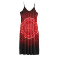 Muladhara Chakra Spiritual Print Jersey Midi Cami Dress