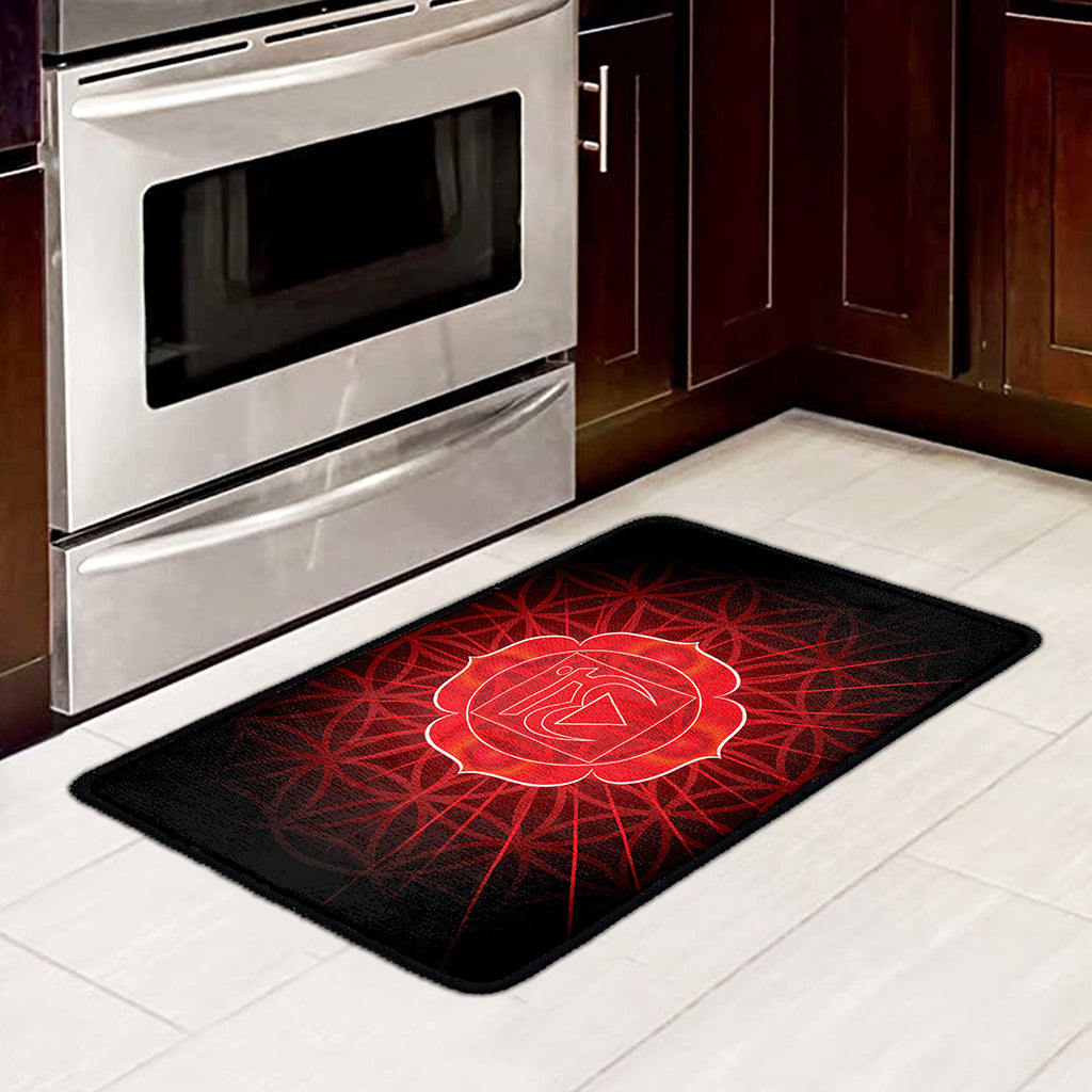 Muladhara Chakra Spiritual Print Kitchen Mat
