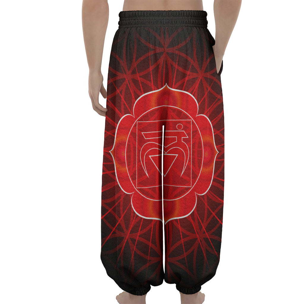 Muladhara Chakra Spiritual Print Lantern Pants