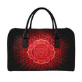 Muladhara Chakra Spiritual Print Leather Duffel Bag
