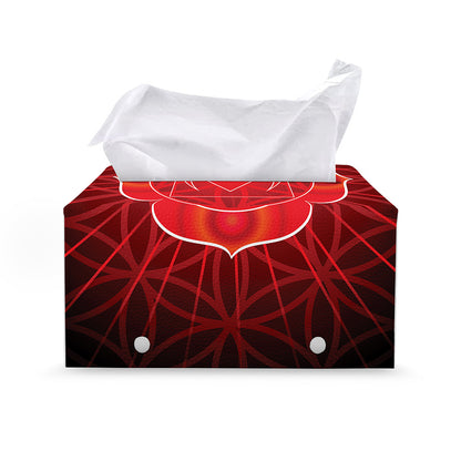 Muladhara Chakra Spiritual Print Leather Tissue Box Cover