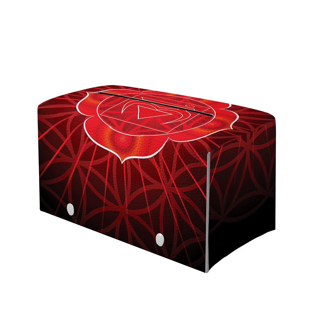 Muladhara Chakra Spiritual Print Leather Tissue Box Cover