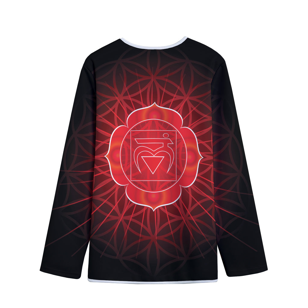 Muladhara Chakra Spiritual Print Long Sleeve Short Coat