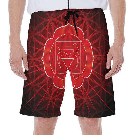 Muladhara Chakra Spiritual Print Men's Beach Shorts