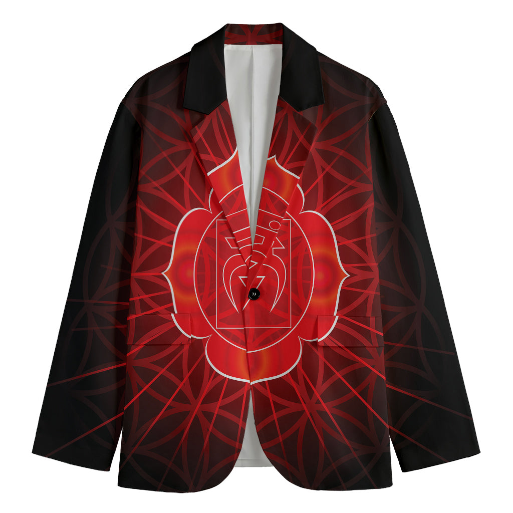 Muladhara Chakra Spiritual Print Men's Blazer