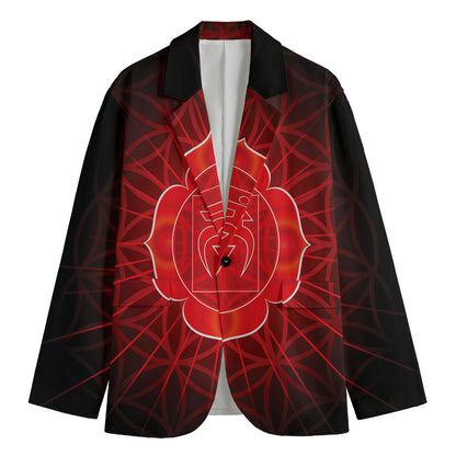 Muladhara Chakra Spiritual Print Men's Blazer