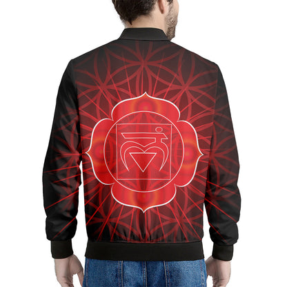 Muladhara Chakra Spiritual Print Men's Bomber Jacket