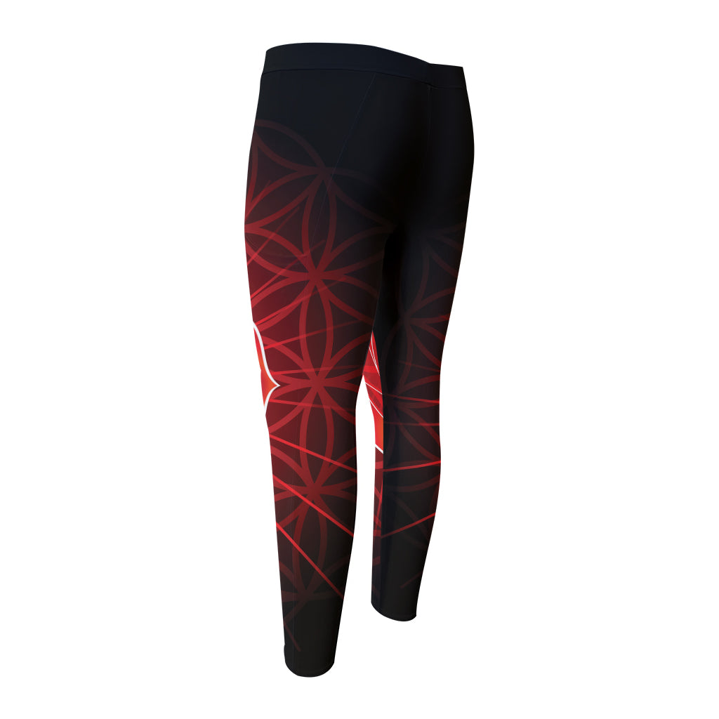 Muladhara Chakra Spiritual Print Men's Compression Pants