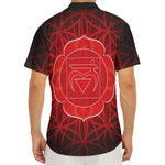 Muladhara Chakra Spiritual Print Men's Deep V-Neck Shirt