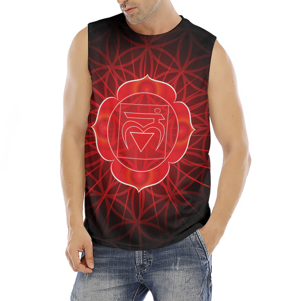 Muladhara Chakra Spiritual Print Men's Fitness Tank Top