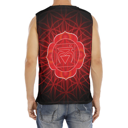 Muladhara Chakra Spiritual Print Men's Fitness Tank Top