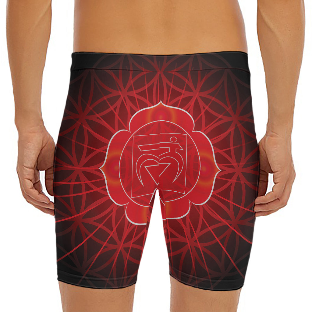 Muladhara Chakra Spiritual Print Men's Long Boxer Briefs