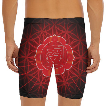 Muladhara Chakra Spiritual Print Men's Long Boxer Briefs