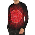 Muladhara Chakra Spiritual Print Men's Long Sleeve Rash Guard