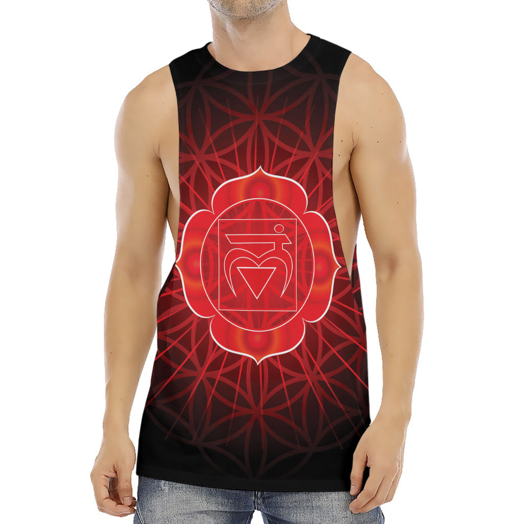 Muladhara Chakra Spiritual Print Men's Muscle Tank Top
