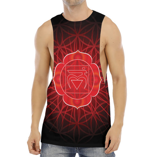 Muladhara Chakra Spiritual Print Men's Muscle Tank Top
